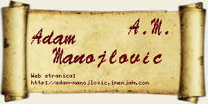 Adam Manojlović vizit kartica